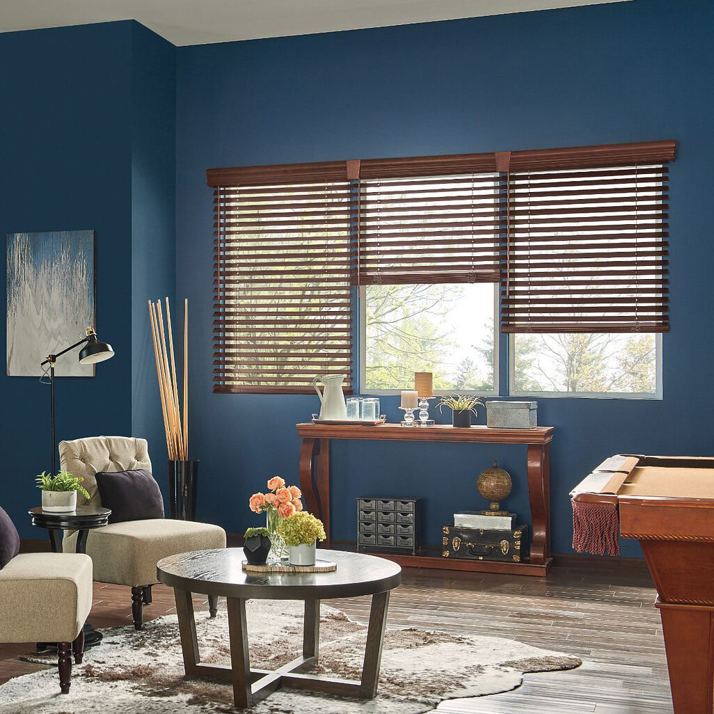 Window treatments wood blinds | Sheridan Floor To Ceiling